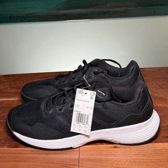 Adidas Men’s Gamecourt 2.0 Black and White Sneakers main image 4